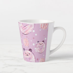 Cute Panda Donuts – Pastel Aesthetic Latte Mug