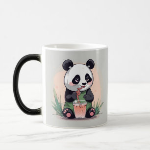 Cute Panda drinking bubble tea, boba tea Color Morph Mug