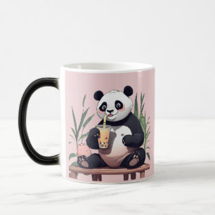 Cute Panda drinking bubble tea, boba tea Color Morph Mug