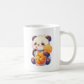 Cute Panda Drinking Orange Juice Mug | Kawaii Pand