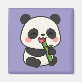 Cute Panda Eating Bamboo – Fun kitchen Magnet