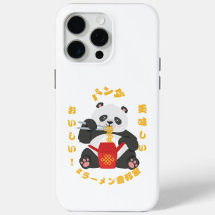 Cute panda eating noodles iPhone 15 pro max case