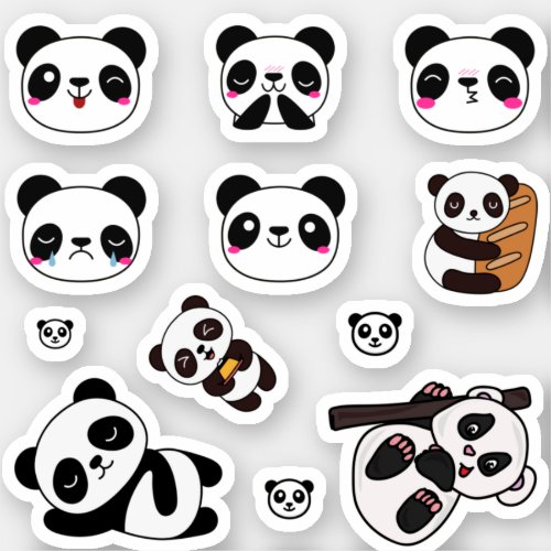 Cute Panda Emoji Sticker Pack