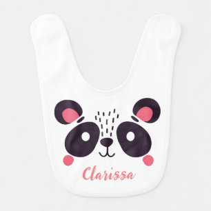 Cute Panda Face Baby Bib