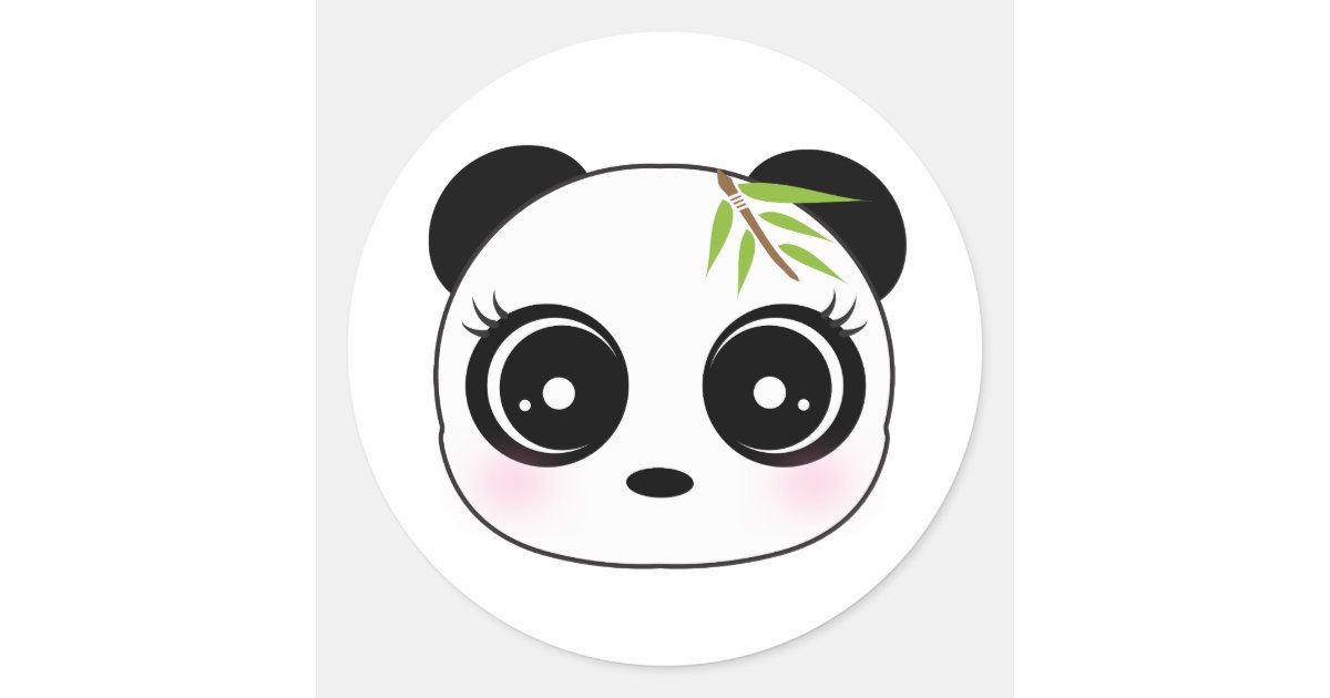 cute panda face classic round sticker zazzle com disney christmas return address labels