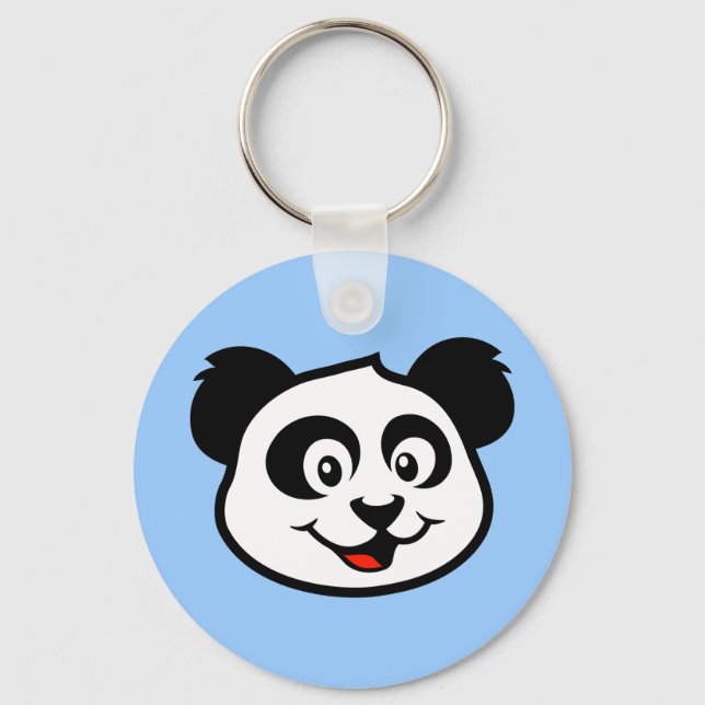 Cute Panda Face Keychain (Front)