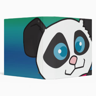 cute panda face notebook 3 ring binder
