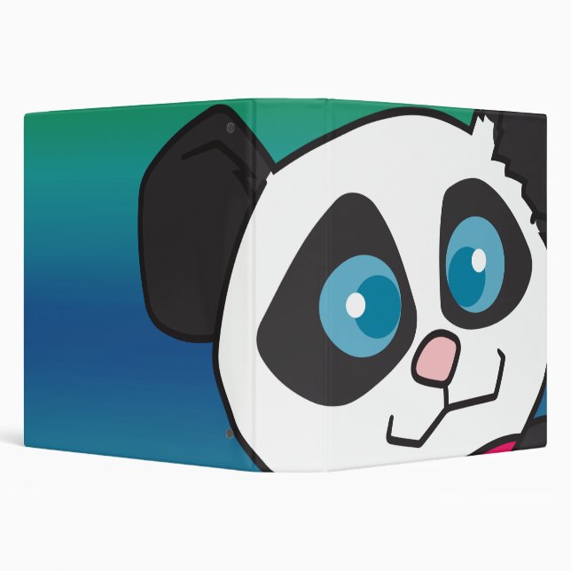 cute panda face notebook 3 ring binder (Background)