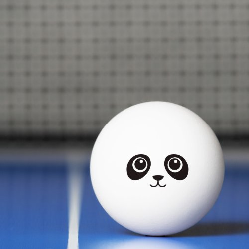 Cute panda face ping pong ball