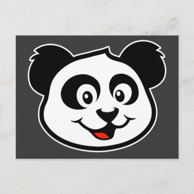 panda bear face cartoon