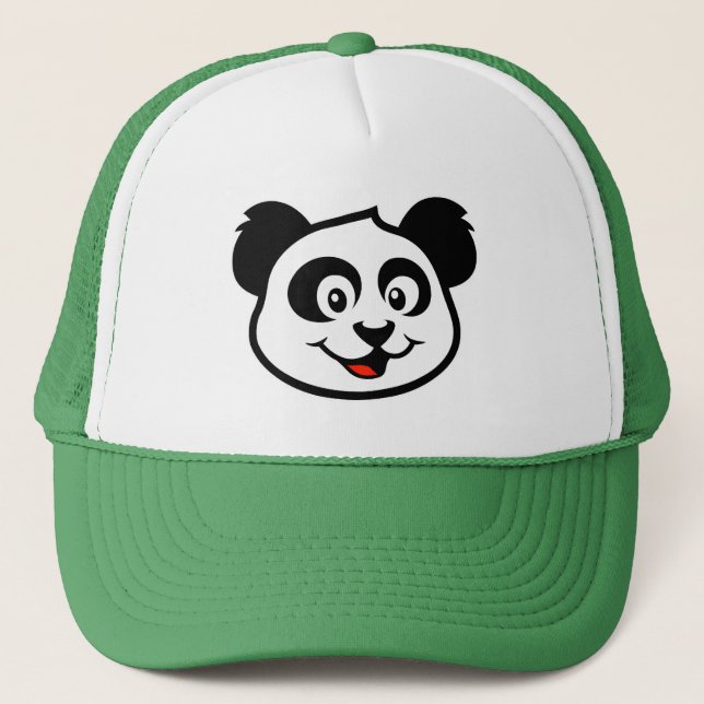 Cute Panda Face Trucker Hat (Front)