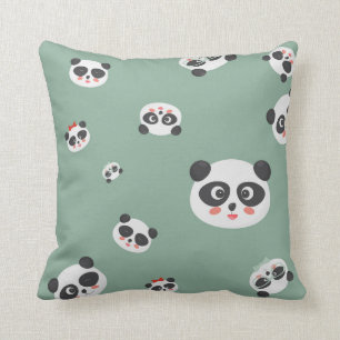 Cute Panda faces pillow or cushion