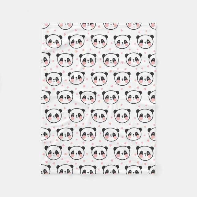 Cute panda fleece blanket (Front)