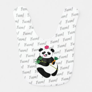 Cute Panda Food Lover Baby Bib