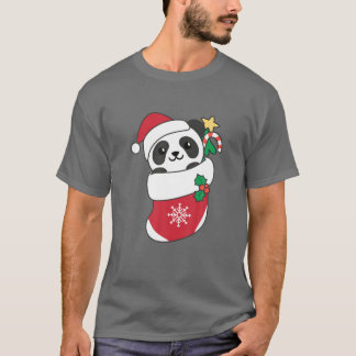 Cute Panda For Christmas Panda T-Shirt
