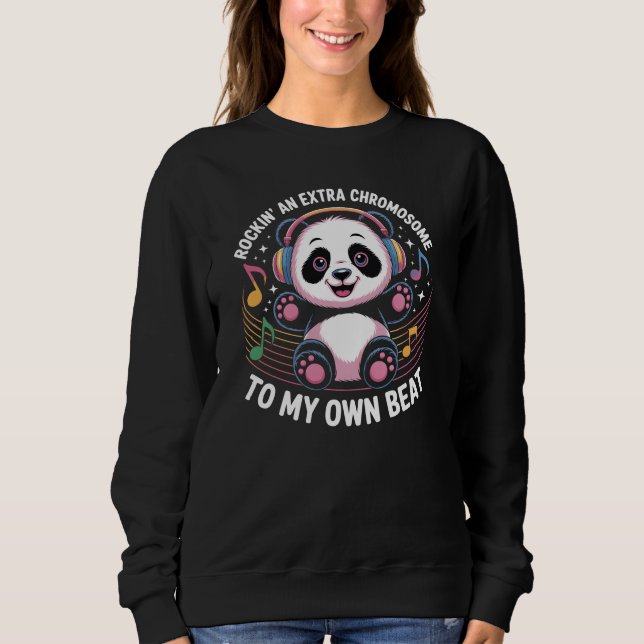Cute Panda Funny Quotes Sweatshirt (Front)