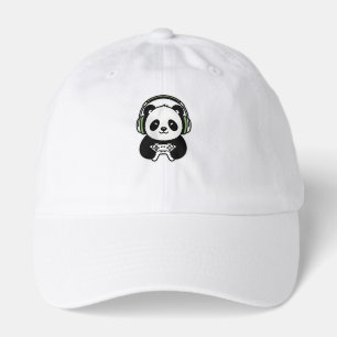 Cute Panda Gamer - Kawaii Gaming Panda with Headse Hat