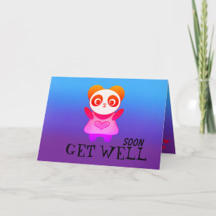 Cute Panda Bear Get well Soon covid-19 pandemic  Poster for Sale