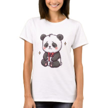 Cute Panda Gift Illustration – Kawaii Panda with P