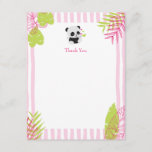 Cute Panda Girl Baby Shower Thank You Cards