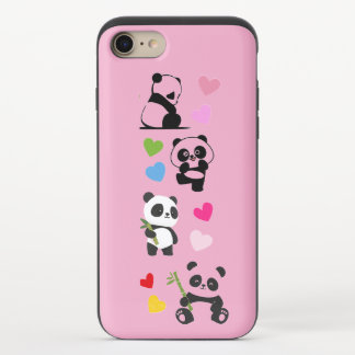 Cute Panda Graphic Tee with Slogan -No Time For T iPhone 8/7 Slider Case