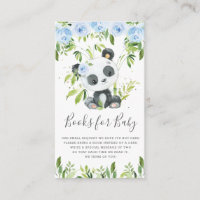 Cute Panda Greenery Blue Floral Books for Baby