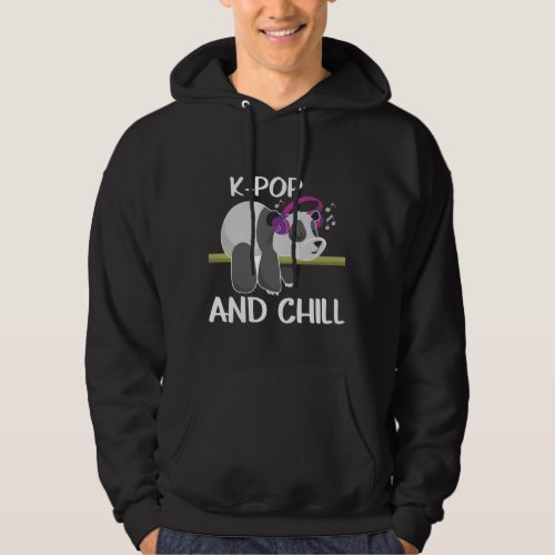 Cute Panda Headphones Korea Pop Lover K_Pop Music Hoodie