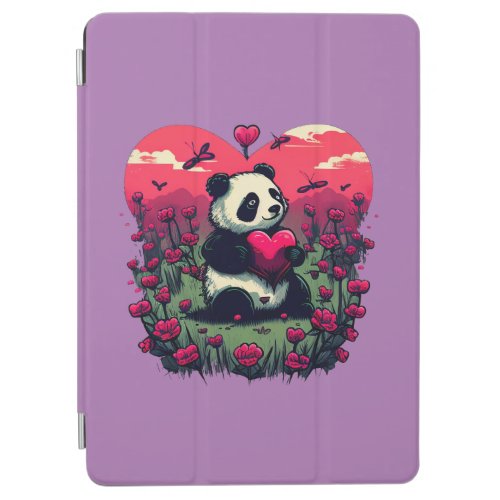 Cute Panda Holding Heart _ Valentines Day Gift iPad Air Cover