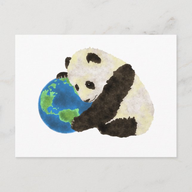 Cute Panda Holiday Postcard (Front)