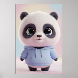 Cute Panda Hoodie – Kawaii Panda Poster Art