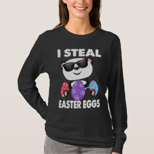 Cute Panda I Steal Easter Eggs  Egg Girls & Boys T-Shirt