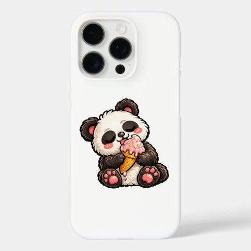 Cute Panda Ice Cream iPhone 16 Pro Case