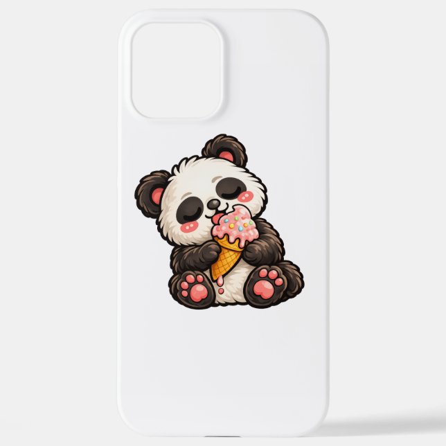 Cute Panda Ice Cream iPhone Case (Back)