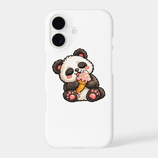 Cute Panda Ice Cream iPhone Case (Back)