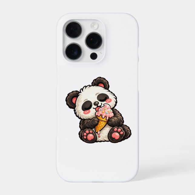 Cute Panda Ice Cream Iphone Case (Back)