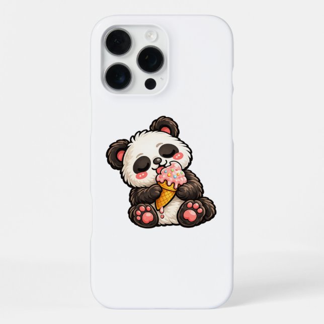 Cute Panda Ice Cream iPhone Case (Back)
