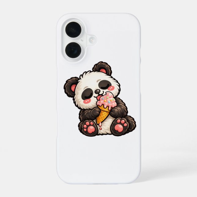 Cute Panda Ice Cream iPhone Case (Back)