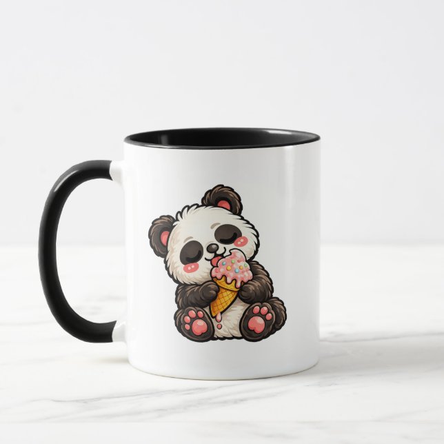 Cute Panda Ice Cream Mug (Left)
