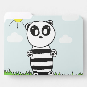 Cute Panda Illustration File Folder