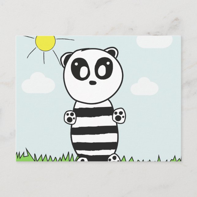 Cute Panda Illustration Postcard (Front)