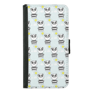 Cute Panda Illustration Samsung Galaxy S5 Wallet Case