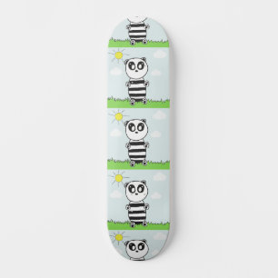 Cute Panda Illustration Skateboard