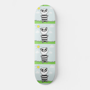 Cute Panda Illustration Skateboard