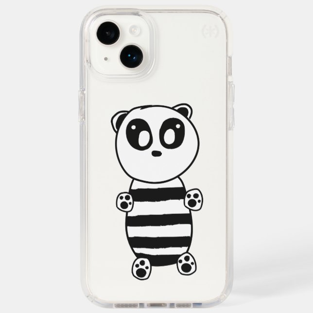 Cute Panda Illustration Speck iPhone Case (Front)