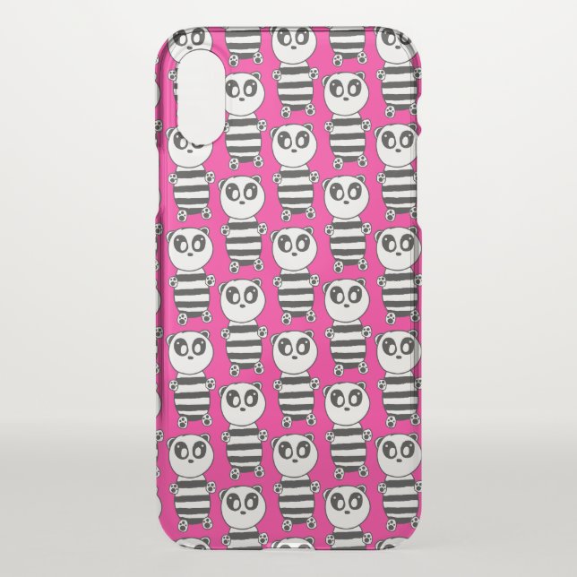 Cute Panda Illustration Uncommon iPhone Case (Back)
