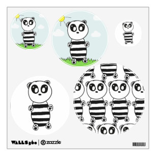Cute Panda Illustration Wall Decal
