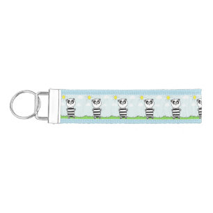 Cute Panda Illustration Wrist Keychain