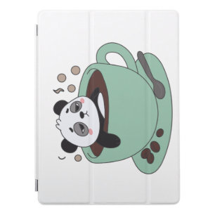Cute Panda In Coffee Cup Coffee Lover Gift iPad Pro Cover