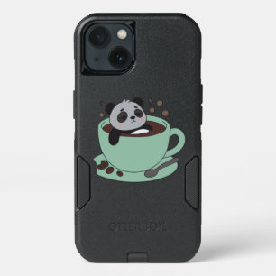 Cute Panda In Coffee Cup Coffee Lover Gift iPhone 13 Case