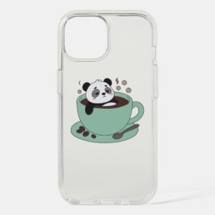 Cute Panda In Coffee Cup Coffee Lover Gift iPhone 15 Case
